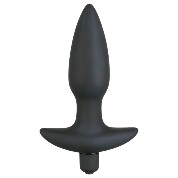 Black Velvet Vibrating Anal Plug - Medium