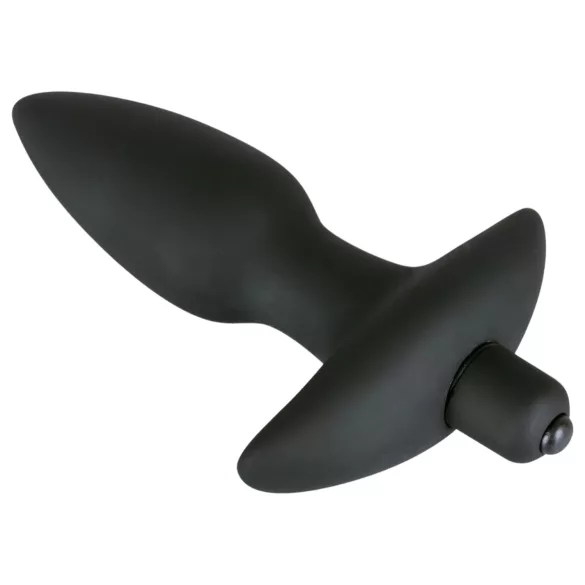 Black Velvet Vibrating Anal Plug - Medium