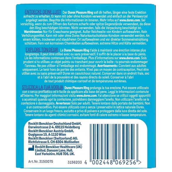 Durex Pleasure Ring - Transparent Penis Ring