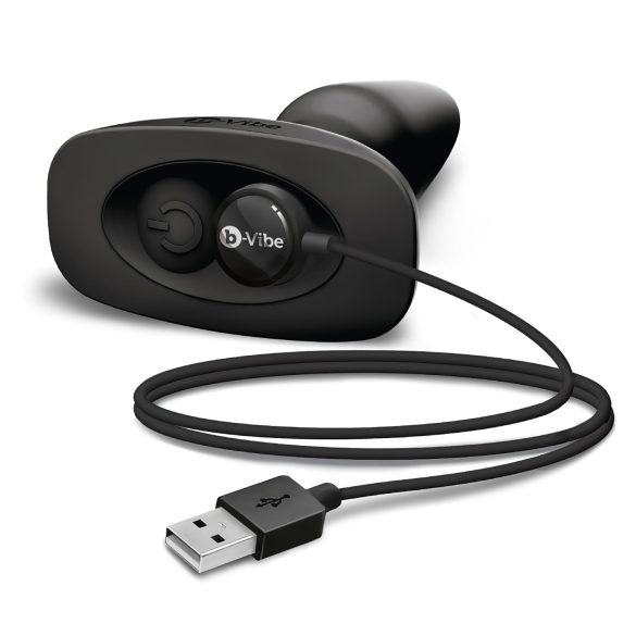 b-Vibe - Rotating Beaded Rechargeable Anal Vibrator (Black)