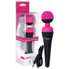 PalmPower Wand - Rechargeable Massager Vibrator (Pink-Black)