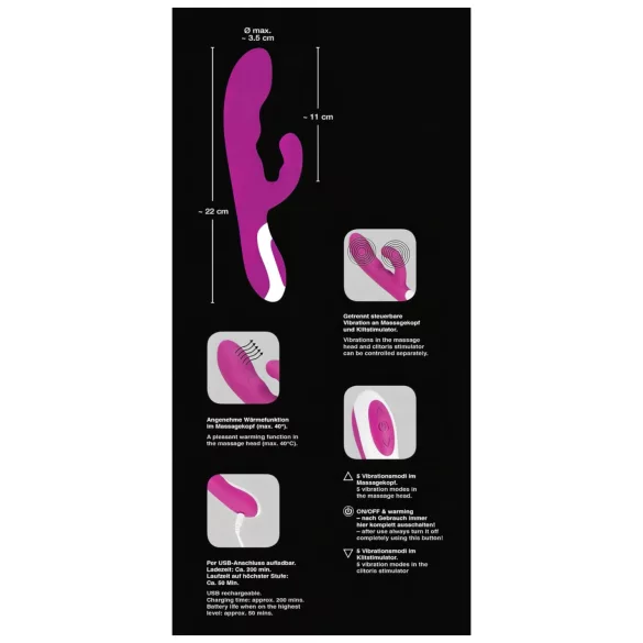 Javida - warming clitoral vibrator (purple)