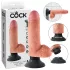 King Cock 7" Suction Cup Vibrator (18 cm) - Natural