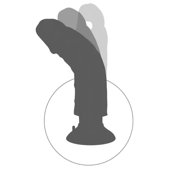 King Cock 7" Suction Cup Vibrator (18 cm) - Natural