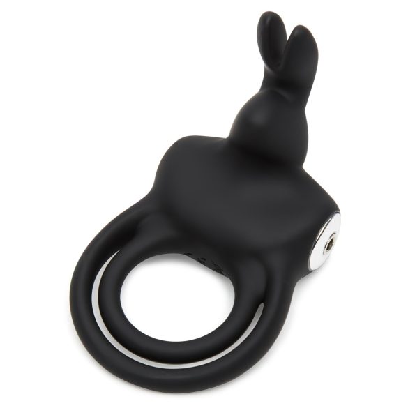 Happyrabbit Cock - Waterproof Rechargeable Penis & Testicle Ring (Black)