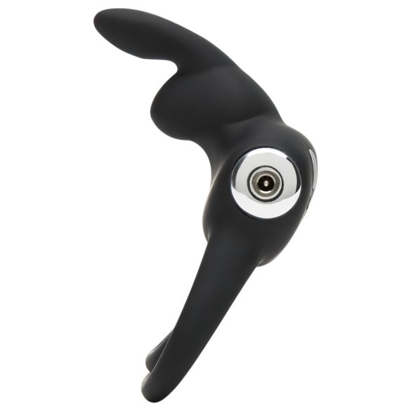 Happyrabbit Cock - Waterproof Rechargeable Penis & Testicle Ring (Black)