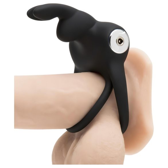 Happyrabbit Cock - Waterproof Rechargeable Penis & Testicle Ring (Black)