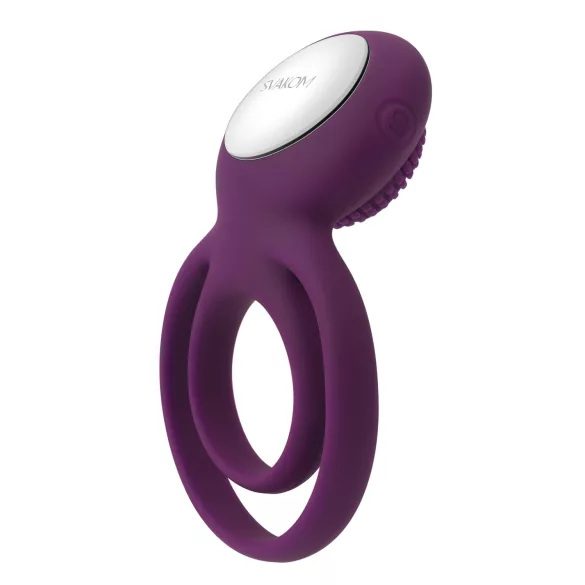 Svakom Tammy - Rechargeable Vibrating Penis Ring & Testicle Massager (Purple)