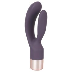   You2Toys Elegant Rechargeable Dual Vibrator with Clitoral Arm (Purple)