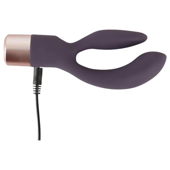 You2Toys Elegant Rechargeable Dual Vibrator with Clitoral Arm (Purple)
