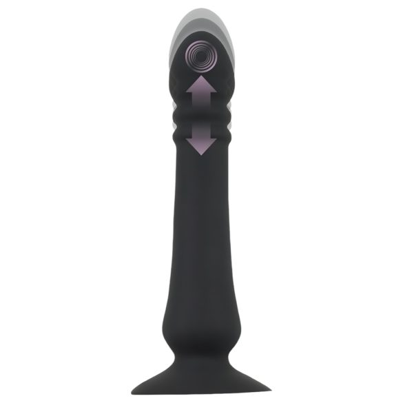 Black Velvet - Rechargeable Thrusting Anal Vibrator (Black)