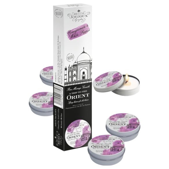 Petits Joujoux - Pomegranate & White Pepper Massage Candles (5x43ml)