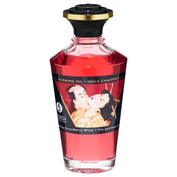 Shunga - Warming Massage Oil - Champagne Strawberry (100ml)