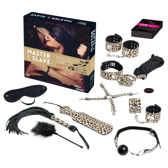 tease & please - Master & Slave - premium BDSM adventure set for couples (13‑piece)