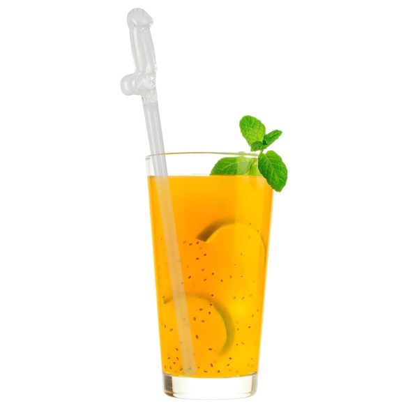 Straw Willy - Fun Penis-Shaped Straws - Clear Set (4 Pack)