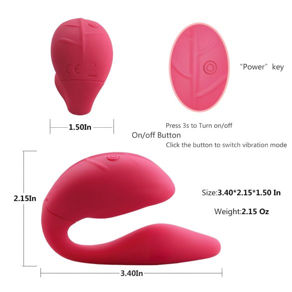 Cotoxo Cupid 2 - Remote Control Couple's Vibrator (Red)