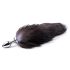 Sunfo - Silver-Black Metal Anal Plug with Fox Tail