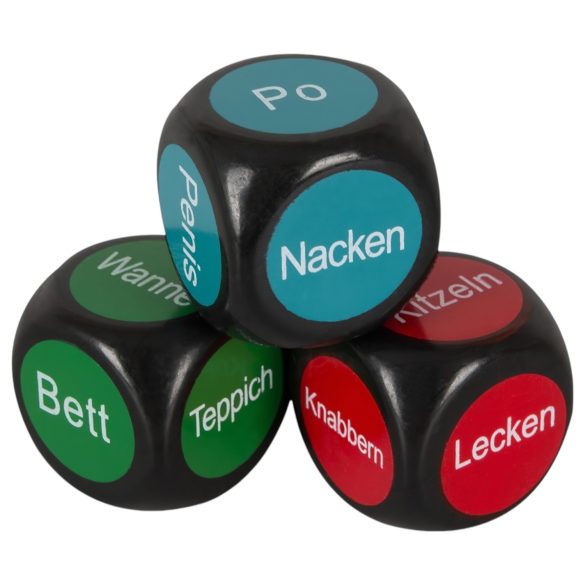 German Language Sexy Dice (Set of 3)