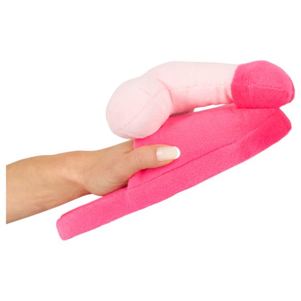 Pink Plush Slippers - Novelty Shape