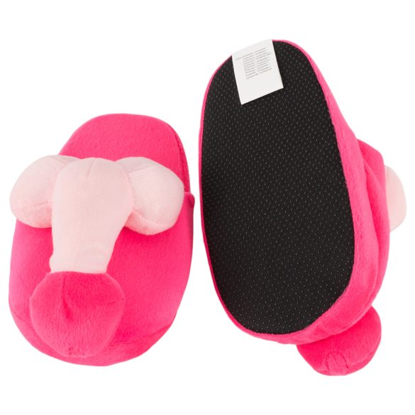 Pink Plush Slippers - Novelty Shape