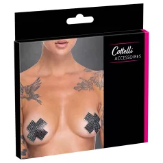 Cottelli - Black Rhinestone X Nipple Cover