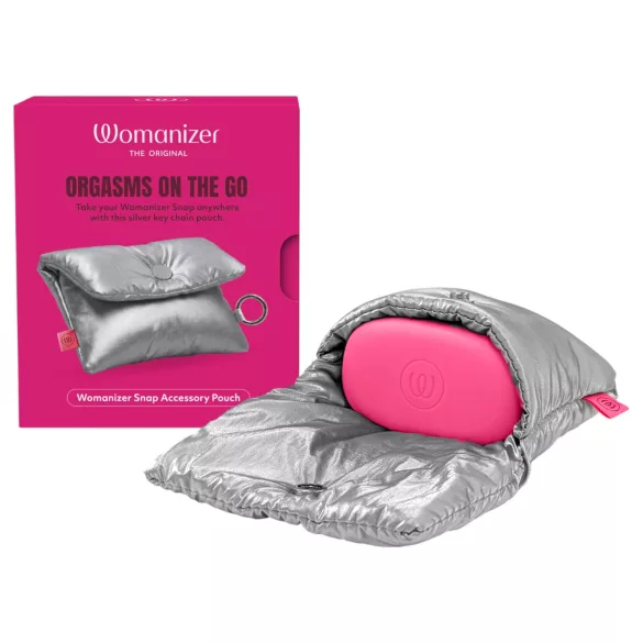 Womanizer Snap - storage pouch with keyring (silver)