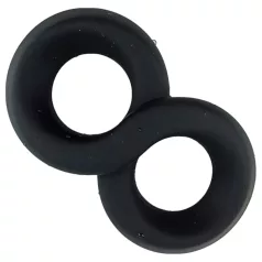   Pulselock Taur - double penis and testicle ring (black) - 20 mm
