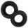 Pulselock Taur - double penis and testicle ring (black) - 20 mm