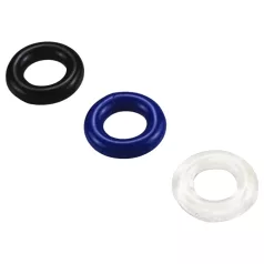 Pulselock Cirkl - TPE Penis Ring Set, 3-Piece (Black)