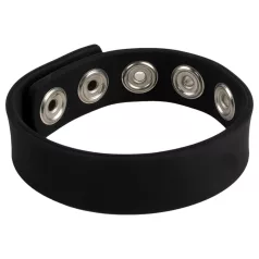   Pulselock Forge - adjustable snap‑fastening silicone cock ring (black) - 228 mm