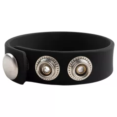   Pulselock Forge - adjustable snap‑fastening silicone cock ring (black) - 200 mm
