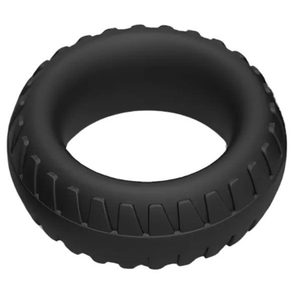Pulselock Forge - tyre-tread-patterned silicone penis ring (black) - 30 mm
