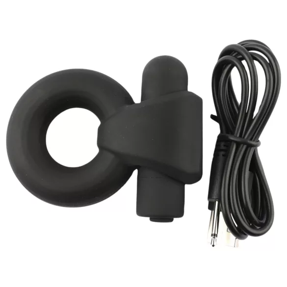 Pulselock Vantr - rechargeable vibrating penis ring (black) - 25 mm
