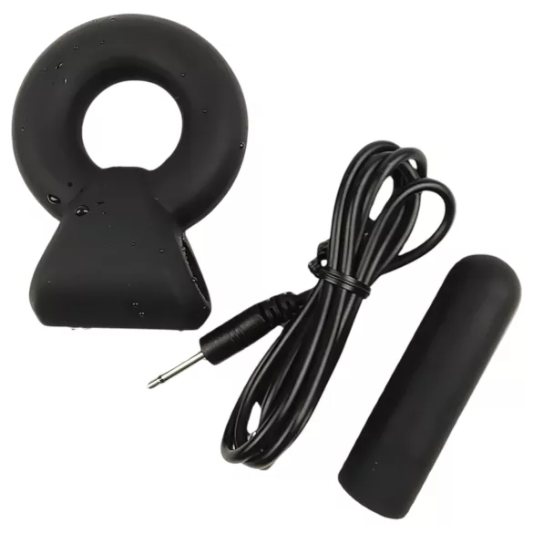 Pulselock Vantr - rechargeable vibrating penis ring (black) - 25 mm