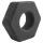 Pulselock Forge - black silicone penis ring in the shape of a hex nut - 22 mm
