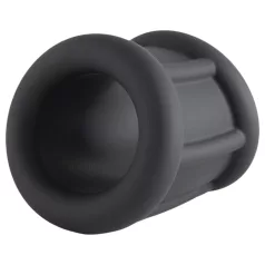   Pulselock Cocktura - ribbed silicone cock ring (black) - 30 mm