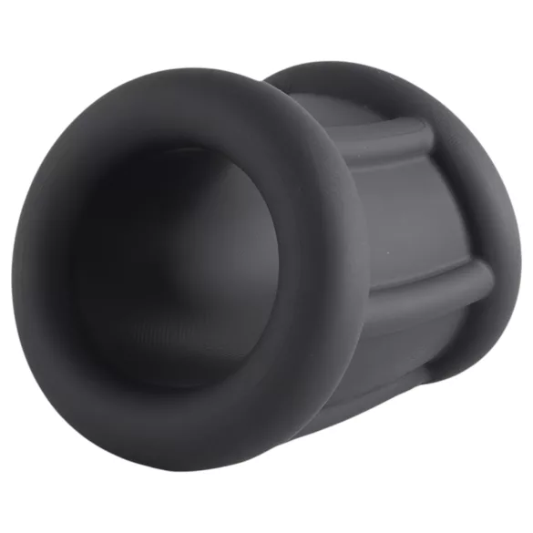 Pulselock Cocktura - ribbed silicone cock ring (black) - 30 mm