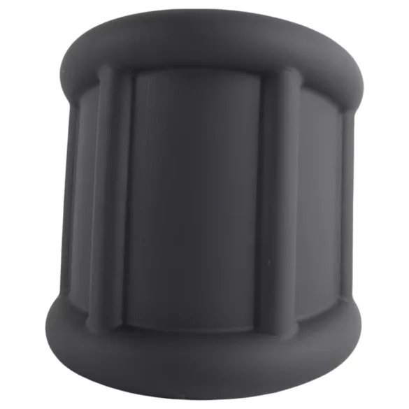 Pulselock Cocktura - ribbed silicone cock ring (black) - 30 mm