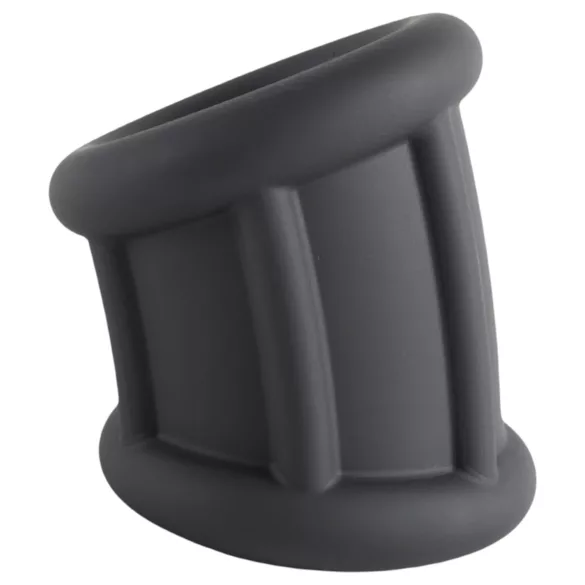 Pulselock Cocktura - ribbed silicone cock ring (black) - 30 mm