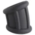 Pulselock Cocktura - ribbed silicone cock ring (black) - 30 mm