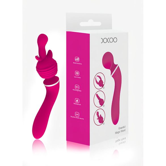 Lonely 2in1 – Massager & G-Spot Vibrator with 3 Attachments (Pink)
