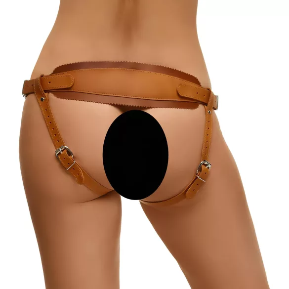 ZADO - Leather Harness for Attachments (Brown) - L/XL