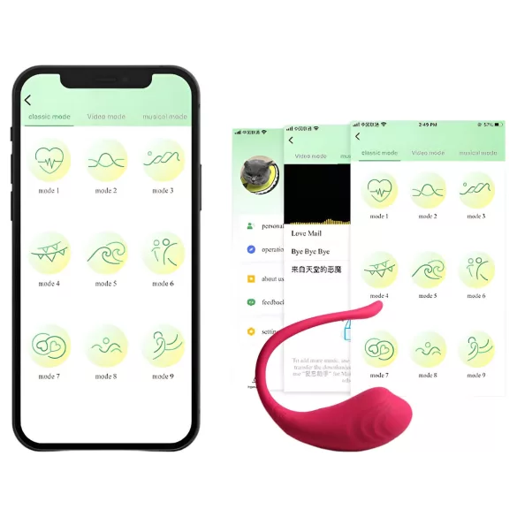 Funny Me - App-controlled vibrating egg (pink)
