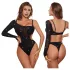 JSY 013 - shimmering bodysuit (black)