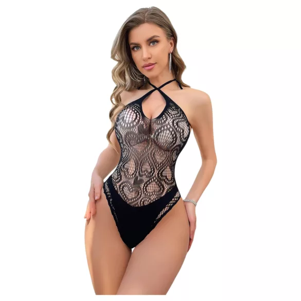 JSY 019 - black lace bodysuit