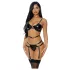 JSY 050 - erotic lingerie set (black)
