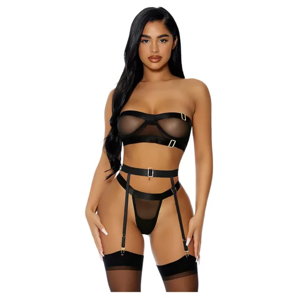 JSY 052 - erotic lingerie set (black)
