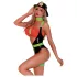 JSY 084 - female firefighter costume (black and green)