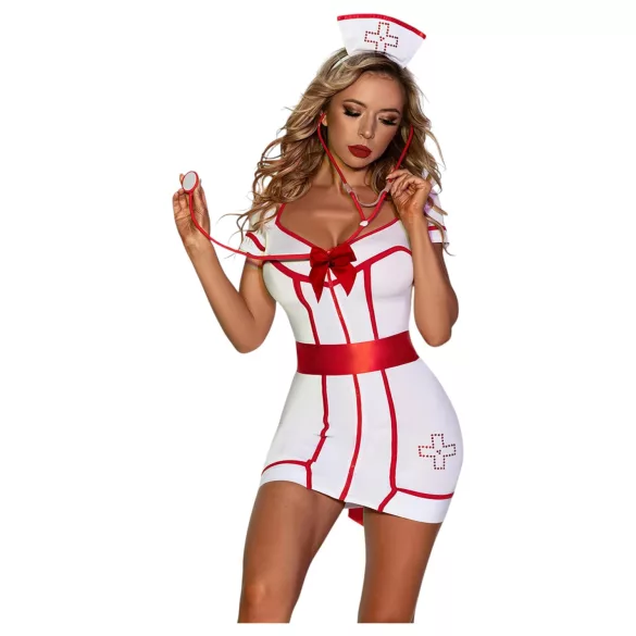 JSY 094 - nurse costume - white-red - L/XL
