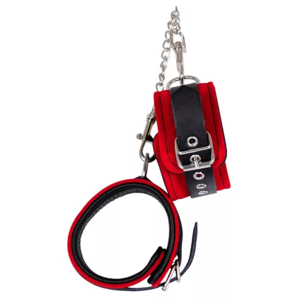 ZADO - Leather Ankle Cuffs (Red)